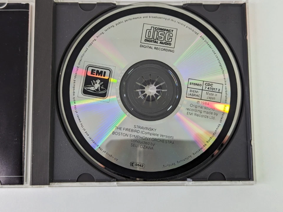 CD Stravinsky - The Firebird - Boston Symphony Orchestra / Ozawa Foto 3 de 4