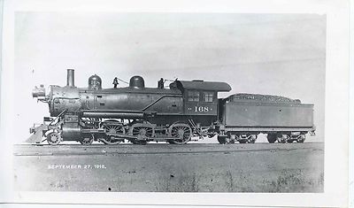 7E032 RP 1916/50s NORTHERN PACIFIC RAILROAD ENGINE #168 BRAINERD MN