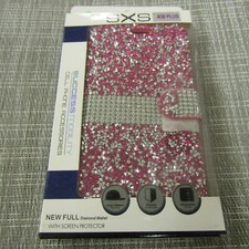 FUNDA BILLETERA SXS DIAMANTE PARA ALCATEL A30 PLUS, ROSA Y PLATA, ¡¡LEER!! 5907
