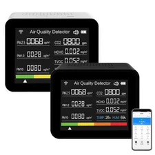 13in1 Air Quality Monitor WIFI CO2 Meter HCHO TVOC PM2.5 Detector Alarm Home