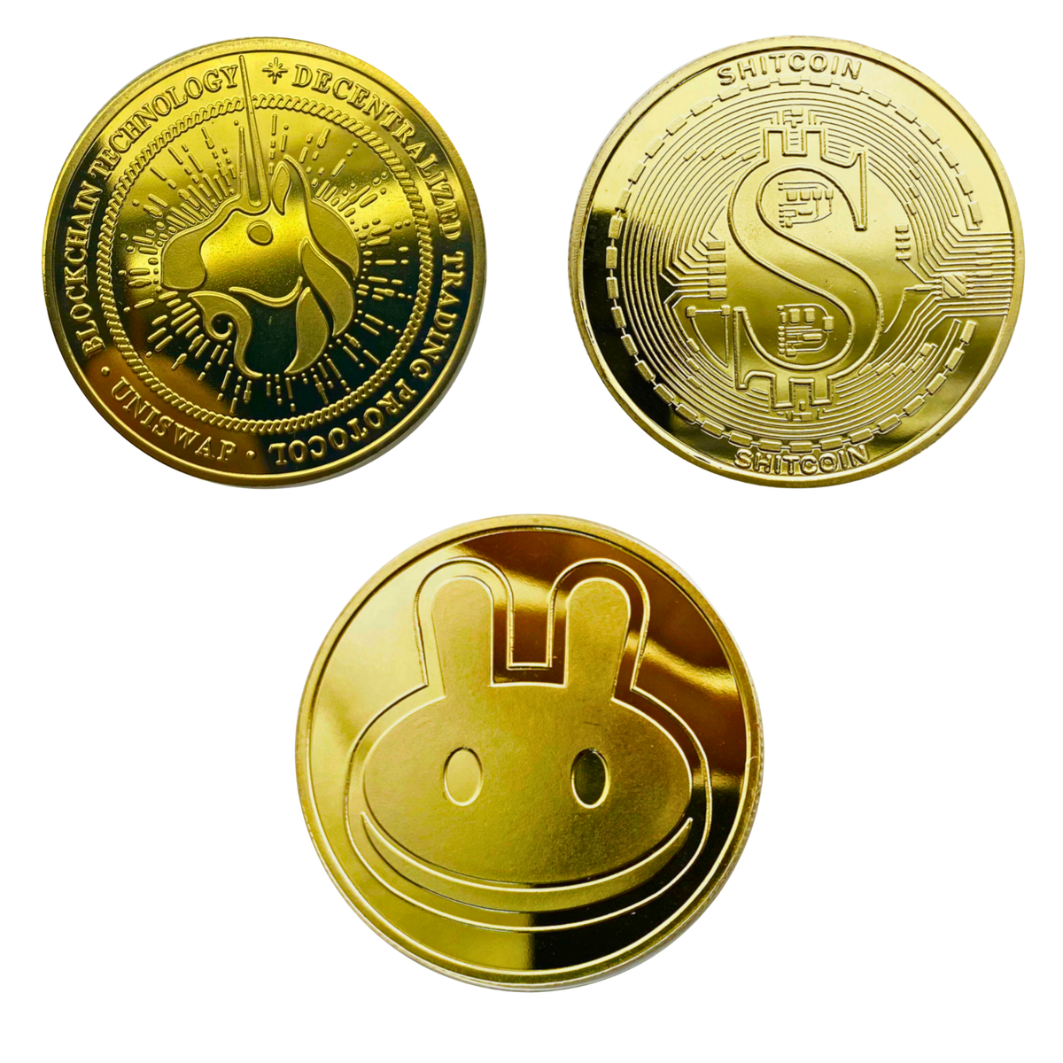 PancakeSwap /Uniswap / Shitcoin Physical Crypto Coins Novelty Souvenir Gold  | eBay