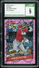 SHOHEI OHTANI 2020 Panini Donruss Highlights #H-6 Pink Fireworks Angels CSG 9