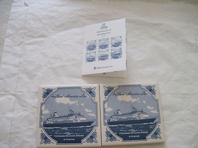 Holland America Cruise Ship Souvenir 8 Tiles Trivet Royal Delftware 