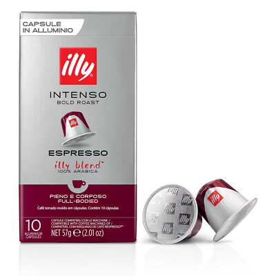 illy Aluminum Capsules Compatible *Nespresso Classico or Intenso 20, 40 or 100Ct