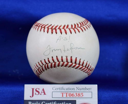 Tony Larussa JSA Coa Autogramm American League OAL signed BasebaLL