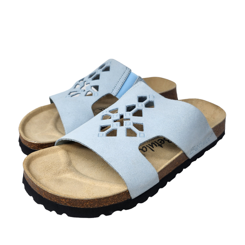 Sandali Betula Birkenstock donna 6 NUOVI IN SCATOLA azzurro boho eleganti comodi - Foto 2 di 12