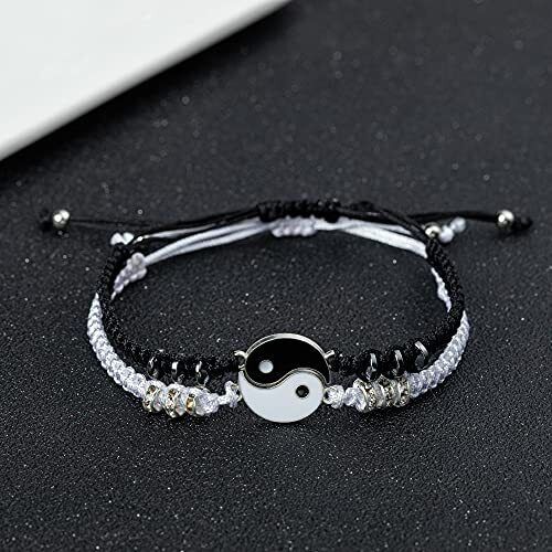 Yin Yang passendes Armband Freundschaft Paare BFF Schmuck Geschenk - Bild 4 von 4