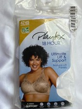 Playtex 18 Hour Ultimate Lift Support Bra 4745 38DD White Wirefree NEWComfort 35