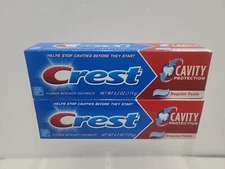 2-Crest Cavity Protection Toothpaste, Regular Paste, 4.2 Oz, EXP: 8/2026