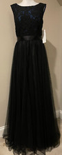 AIDAN MATTOX Womens Black Evening Ballgown Dress NWT 395 - Sz 6