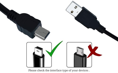 HQRP 1.8m USB A Mini Cavo per Videocamera Computer Fotocamera Lettore Musicale - Photo 4/9