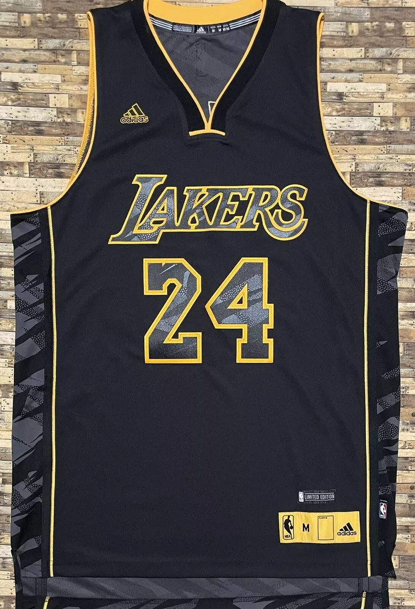 Men's Los Angeles Lakers Kobe Bryant 24 retro basketball jersey limited  edition vest gold black shirt