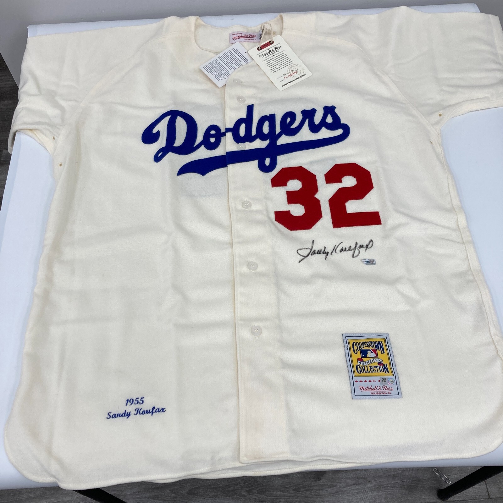 Sandy Koufax Autographed Signed Brooklyn Dodgers 1955 Mitchell & Ness Jersey Fanatics & MLB 