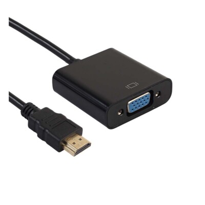 VIVANCO Hochwertige HDMI VGA Adapter, Umwandler von Digital ins Analog, für Bild