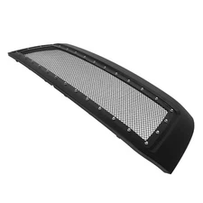 Fits 2010-2013 Toyota Tundra Upper Stainless Black Mesh Rivet Package Grille