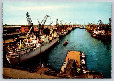 Bremen  Hafen  Germany  Fishing Vessels  Tug Boat  Postcard