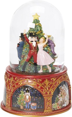 Exclusive Nutcracker Ballet Musical Glitter Dome - 8-Inch Clara & Nutcracker