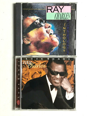RAY CHARLES 2 CD LOT ANTHOLOGY & LOVE SONGS 36 TRACKS.