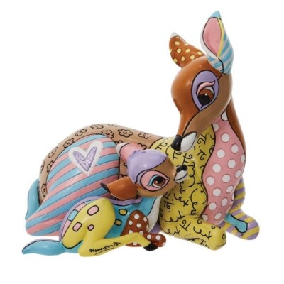 Disney by Britto Bambi & Mutter Figur Romero Britto 14,5 cm Neu/OVP