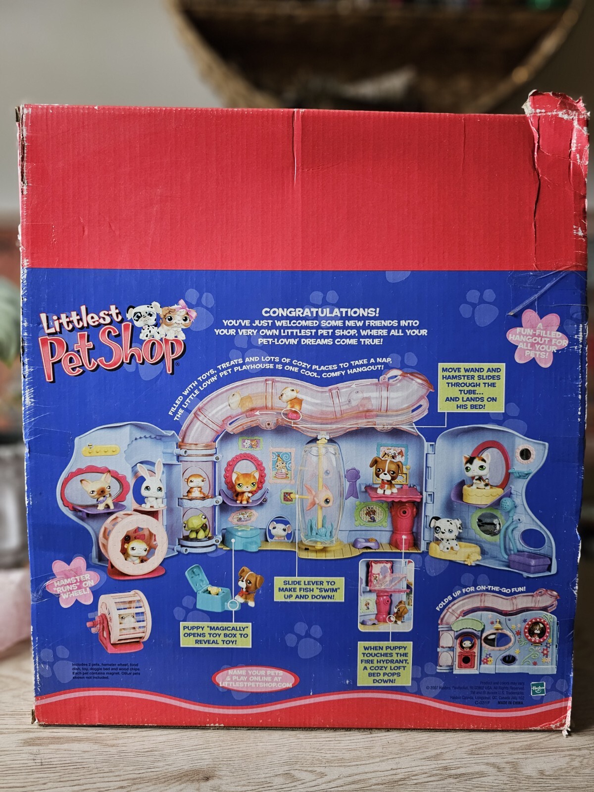 New 2007 Littlest Pet Shop LITTLE LOVIN' PET PLAYHOUSE Deluxe LPS 17 27