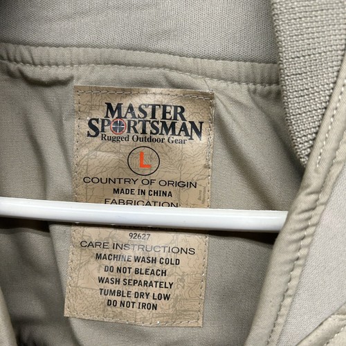 Master Sportsman Rugged Outdoor Mens Large Tan Hunting Vest NEW (D7) - Picture 2 of 3
