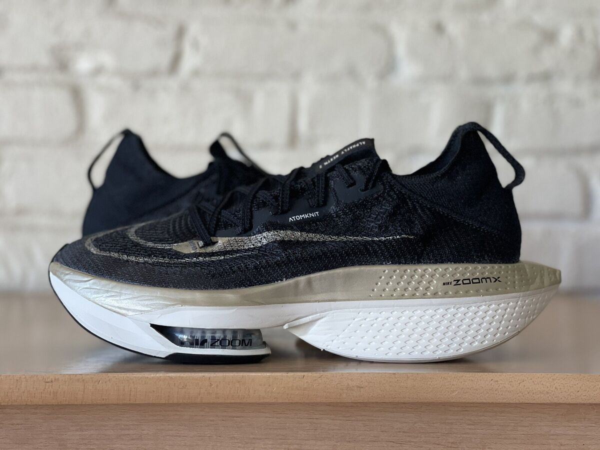 Nike Air Zoom AlphaFly Next % 2 Black Gold Sail Men Size 9.5 Nike Air Zoom AlphaFly Next % 2 Black Gold Sail Men Size 9.5