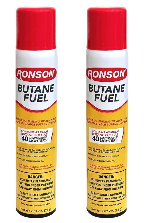 Butane Refill 2.67oz (pack Of 2), White