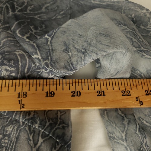 New Floryday Dress Sz Large Gray Sheer Overlay Asymmetric Handkerchief Hem Flora - Picture 8 of 12
