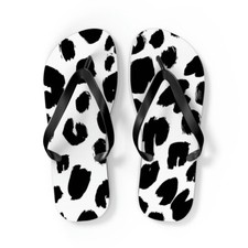 Black and White Flip Flops