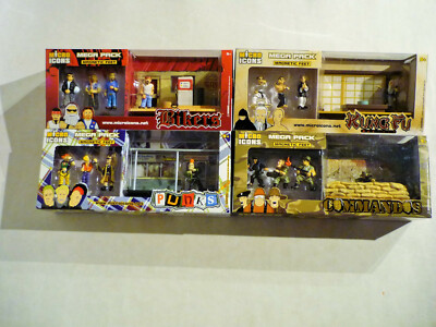 Micro Icons Serie 1 - 4 x Scenery Pack Bikers Kung Fu Commandos Punks - Dioramen