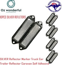 10pc White Reflector Marker Truck Car Trailer Reflector Caravan Self Adhesive