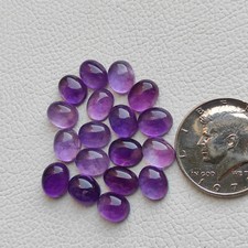 11X9 MM Oval shape 16pcs Natural purple amethyst cabochon wholesale lot R11951
