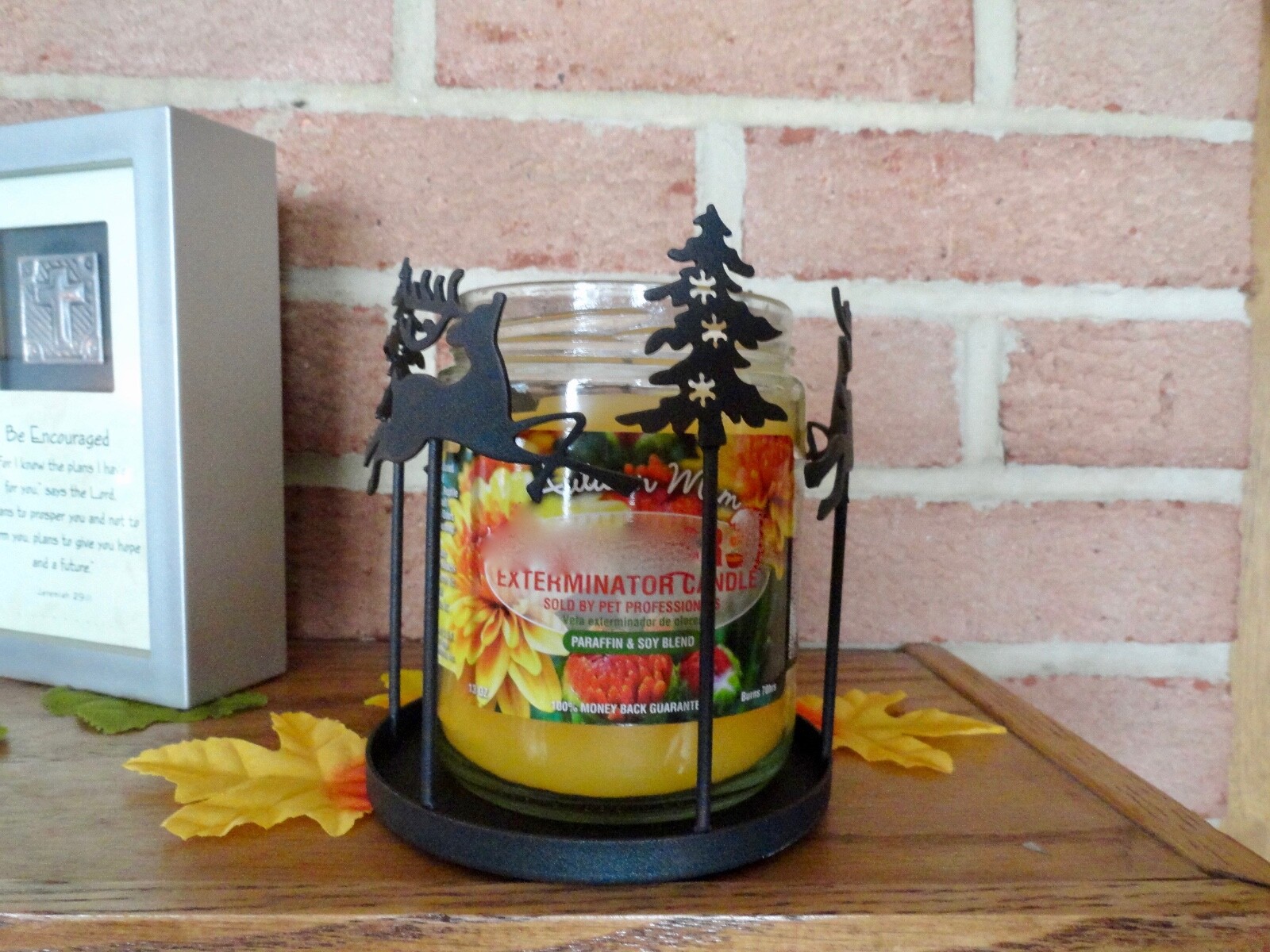 Yankee Candle All Metal Reindeer & Christmas Tree Candle Jar Holder eBay
