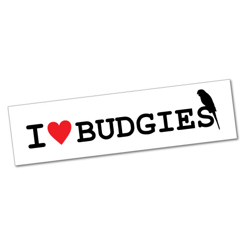 I Heart Budgies Sticker Decal Bumper Car Vinyl Funny #5095EN - Picture 1 of 1