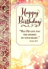 May He Give You the Desires of Your Heart - Birthday Greeting Card - 545E