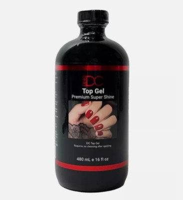 DND-DC Top Coat Gel Premium Super Shine 16oz Refill size