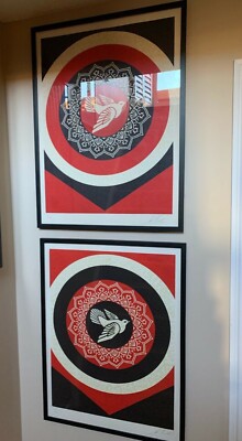 SHEPARD FAIREY - LRG Dove Target Black & Red - 2012 - 35x25 - ed/35 - OBEY GIANT