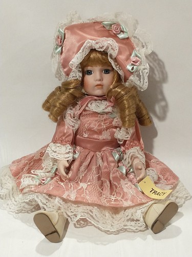 Vintage Seymour Mann Connoisseur Collection Puppe "Tracy" Spitze rosa Kleid blonde Haare - Bild 5 von 17