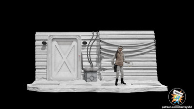 HOTH Echo Base Corridor 1:12 SCALE 6'' FIGURE STAR WARS CUSTOM DIORAMA