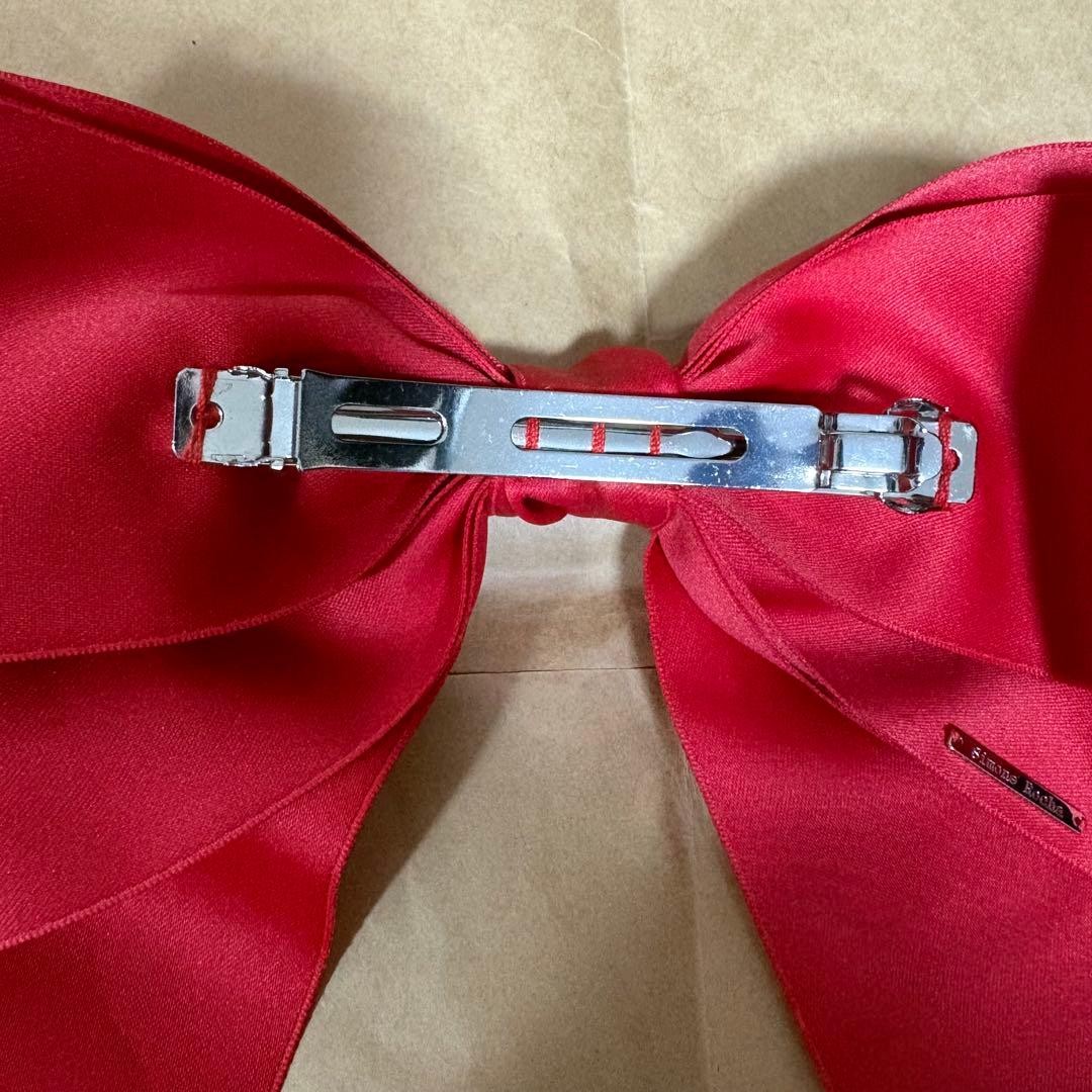 Simone Rocha H&M Red Ribbon Barrette Hair Accessory Used thumbnail 10