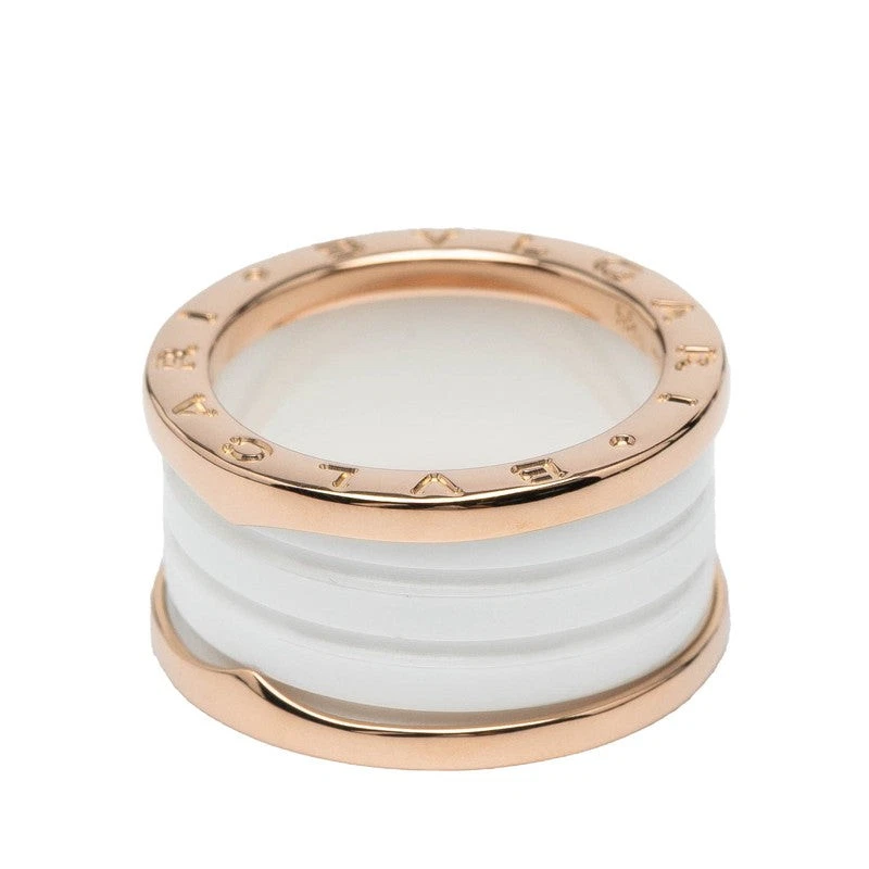Anillo Bvlgari B.Zero1 Au750 Oro Blanco Cerámica Talla 15 Mujer Rosa Talla Única Foto 2 de 4