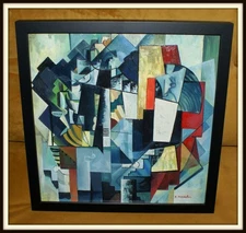 Kazimir Malevich Oil Painting Suprematism Cubism , Burea and Rom, 1913