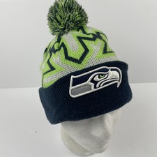 Seattle Seahawks New Era Beanie Hat NFL Knit Embroidered Logo Pom OS