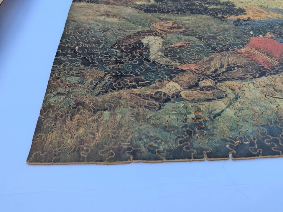 Rompecabezas de madera grande Phillip R Goodwin The Competition raro de colección Foto 3 de 4