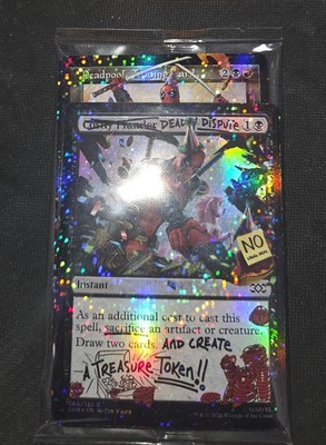Sealed Deadpool Trading Card 7129 Pool Party FOIL Chase Card with I Fixed It SLD