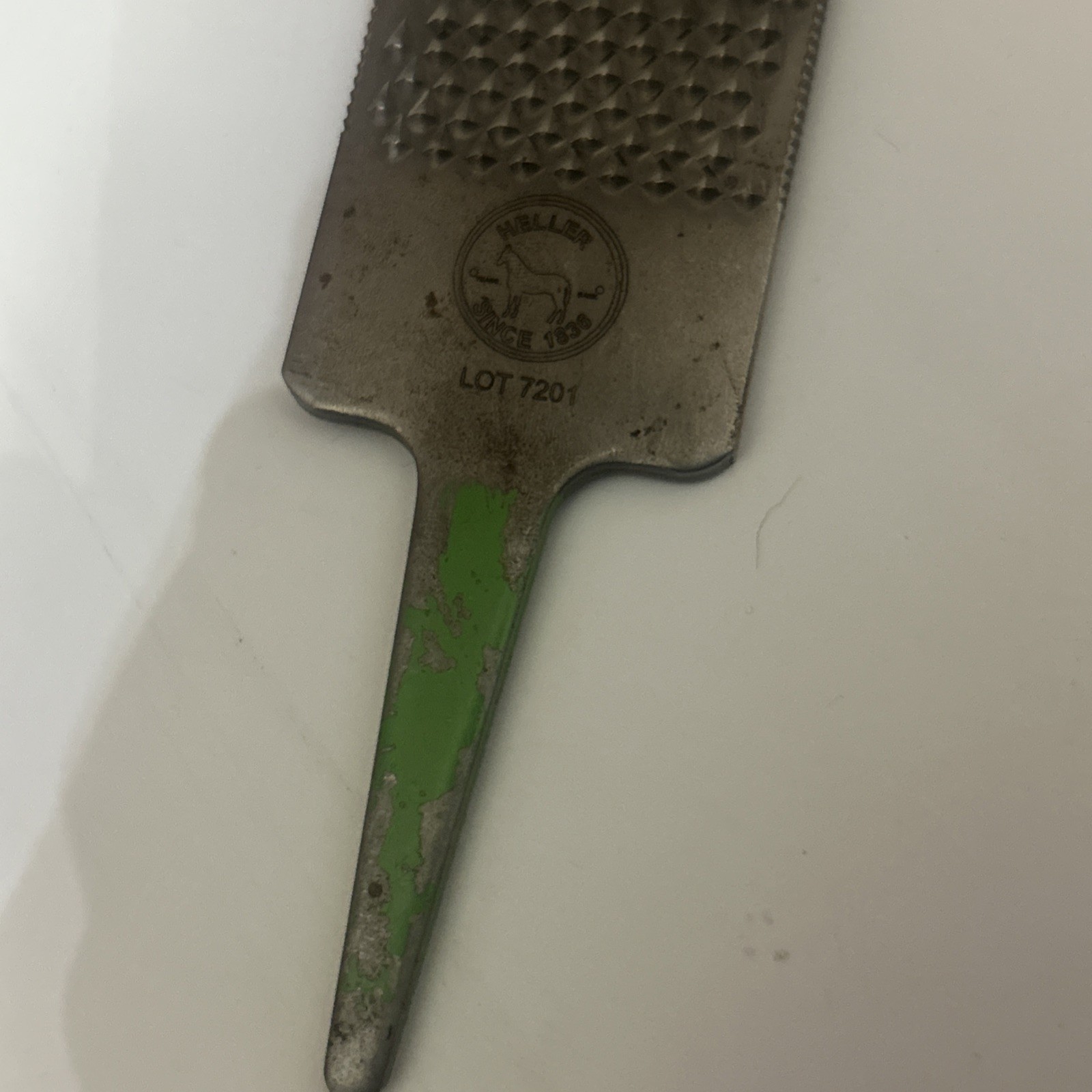 Vtg Hoof Rasp Metal File Heller Excel Legend Horse Green No Handle