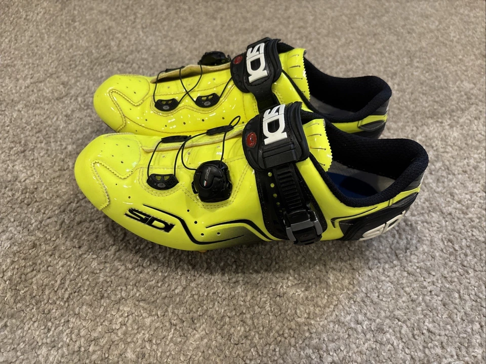 Zapatos de ciclismo de carbono Sidi talla 44 amarillos Foto 3 de 4
