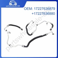 17227636879 17227636880 2PCS Engine Oil Cooler Hose Pipe For BMW 5 6 7Serise 