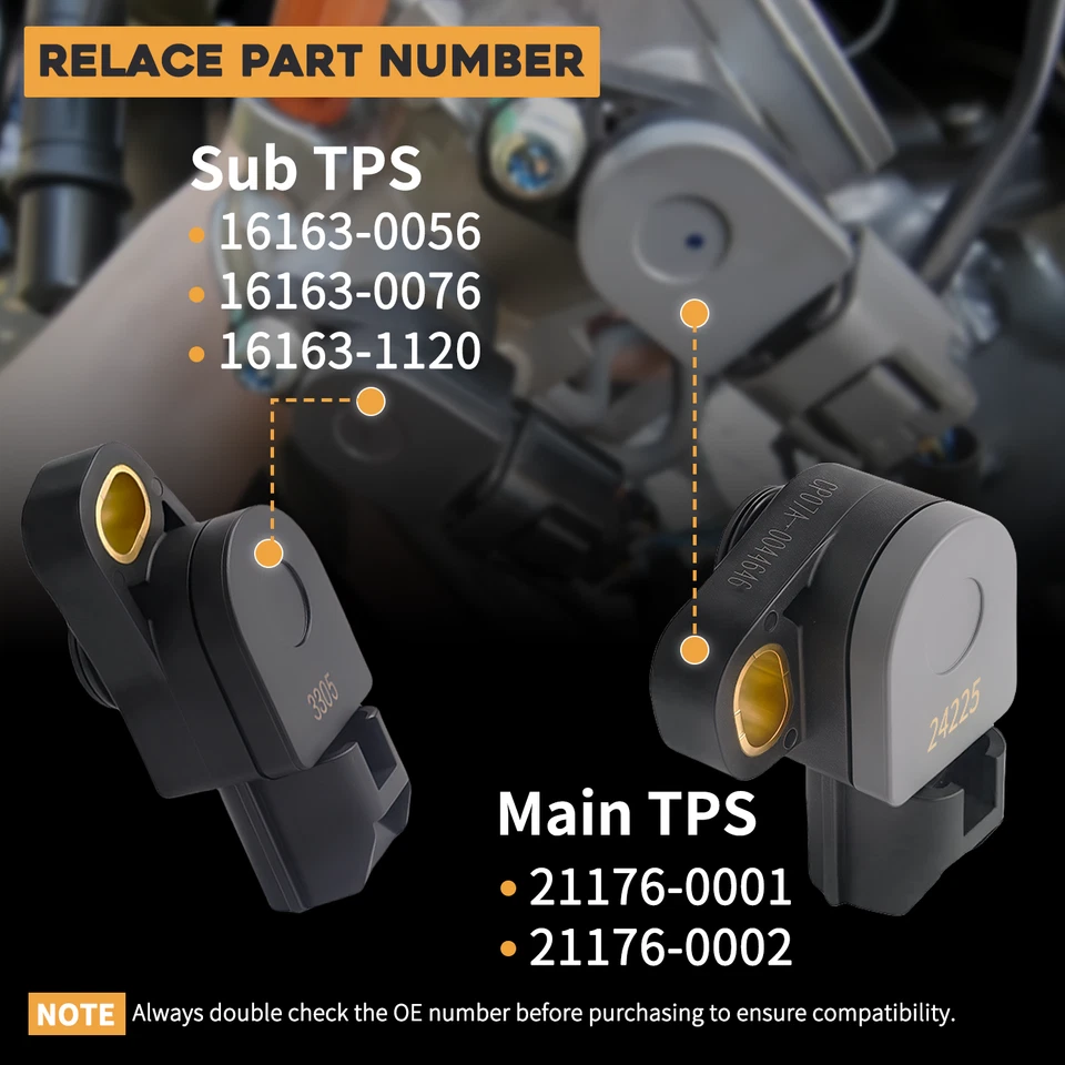 Sensor de posición del acelerador 2 piezas para Kawasaki Ninja ZX6R VN900 03-06 16163-0056 Foto 2 de 4