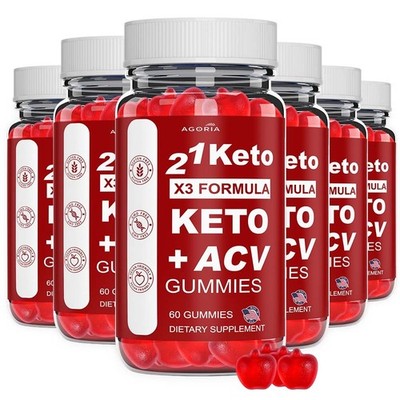 ( 6 Pack ) 21 Keto Nutrition x3 Formula Keto+ ACV Gummies